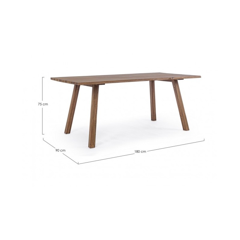 Tavolo da esterno in legno FSC GLASGOW 180x90x h75 cm