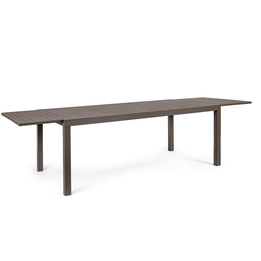 Tavolo arredo giardino allungabile alluminio marrone Hide cm 200-300 x 100