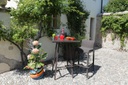 Tavolo bar polyrattan adila quadrato noce 70x70x107h cm