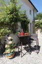 Tavolo bar polyrattan adila quadrato noce 70x70x107h cm