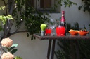 Tavolo bar polyrattan adila quadrato noce 70x70x107h cm