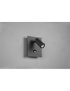 Applique Tunga Spot Led Antracite Orientabile IP54 Con Sensore Trio Lighting