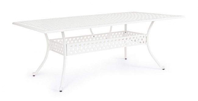 Tavolo da esterno Ivrea rettangolare bianco cm 107x 213