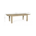 Tavolo da esterno Rettangolare in Legno Teak FSC cm 200-260x 100x h 78