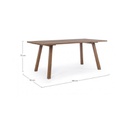 Tavolo da esterno in legno FSC GLASGOW 180x90x h75 cm