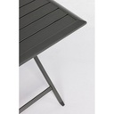 Tavolo da esterno pieghevole in alluminio Antracite ELIN 70x70x h71 cm