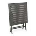 Tavolo da esterno pieghevole in alluminio Antracite ELIN 70x70x h71 cm