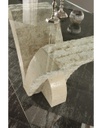 Tavolo fisso trasparente-beige 100 cm x 180 cm H. 76 cm