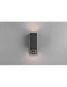 Applique Squadrata Esterno Doppia Emissione Sensore Movimento Roya Antracite IP44 Trio Lighting