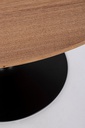 Tavolo in legno e acciaio stile naturale Ø120a - 75h