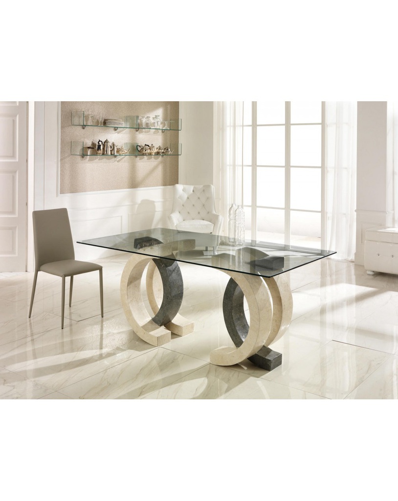 Tavolo fisso 180 x 100 - Trasparente - Olimpia 