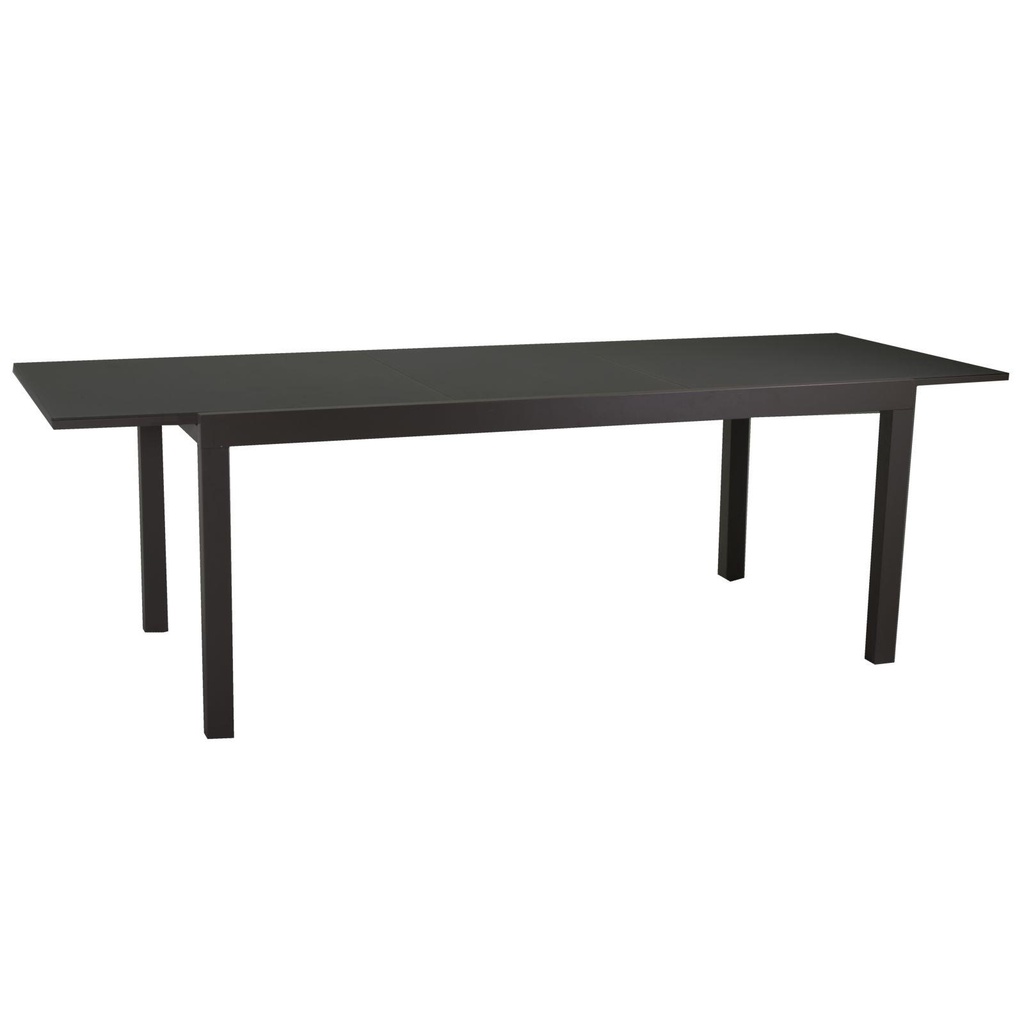 Tavolo in alluminio Boise allungabile antracite opaco m160-220x90xh67,5-75