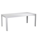 Tavolo in alluminio Claveland bianco allungabile rettangolare