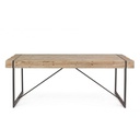 Tavolo urban industriale Garrett con piano in legno