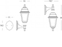 Applique Up &amp; Down E27 In Resina  linea devil  nero