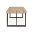 Tavolo urban industriale Garrett con piano in legno