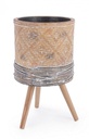 Vaso Dakar treppiede Magnesia 39h cm