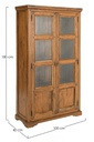 Vetrina 2 ante marrone in legno stile rustico