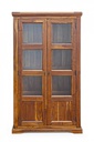Vetrina 2 ante marrone in legno stile rustico