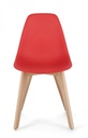 4x Sedia rossa 51.5x46.5x86h in plastica