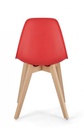 4x Sedia rossa 51.5x46.5x86h in plastica