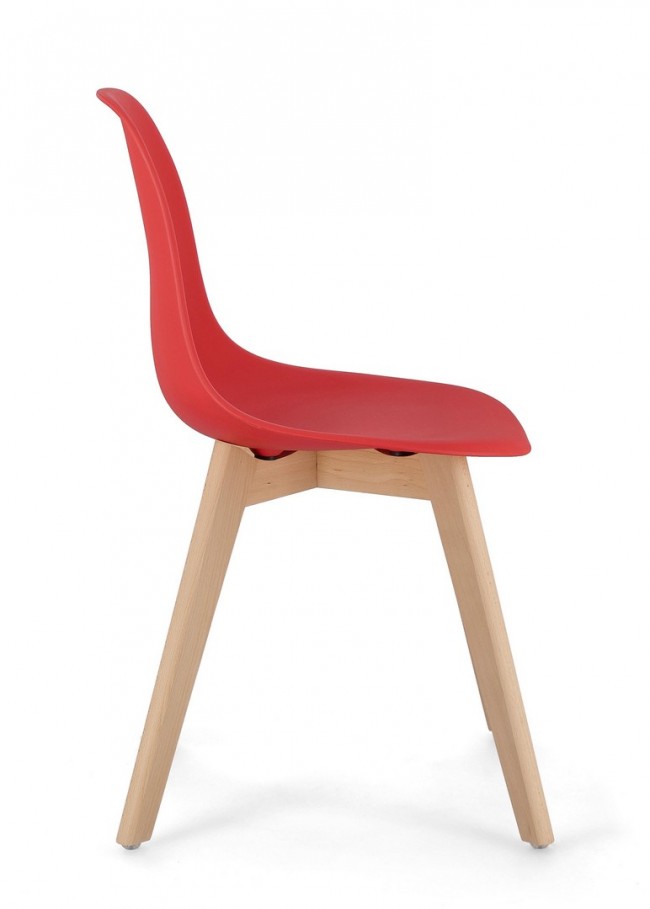 4x Sedia rossa 51.5x46.5x86h in plastica