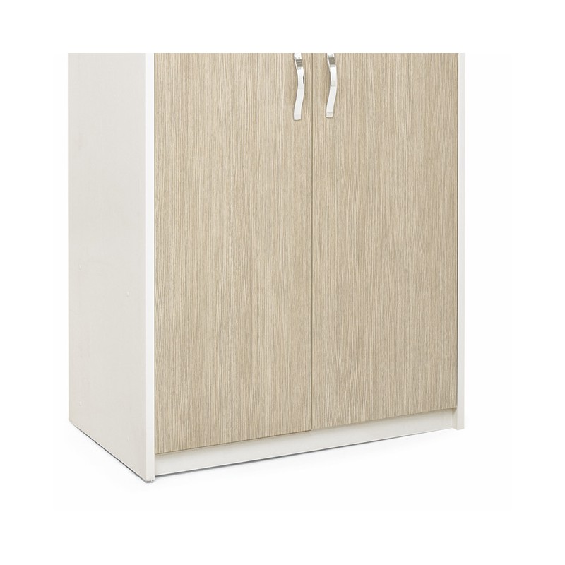 Armadio 2 ante cassa bianca e frontale colore olmo Cm 91x52xH 210