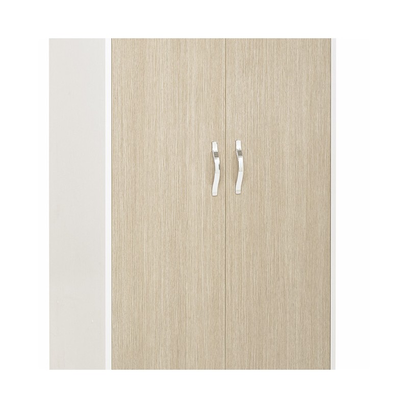 Armadio 2 ante cassa bianca e frontale colore olmo Cm 91x52xH 210 Iperbriko