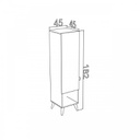 Armadio ingresso camera slim porta abiti portatutto cm 45 x 45x x 182 h EFFEZ