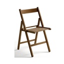 4X Sedia pieghevole in faggio di alta qualita colore noce 43x48xh.79 cm