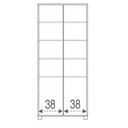 Armadio multiuso due ante scorrevoli con specchio Bianco 82x41x h190 cm