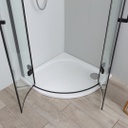 Box doccia angolare 80x80 senza profili, nero opaco
