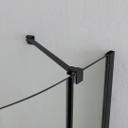 Box doccia angolare 80x80 senza profili, nero opaco