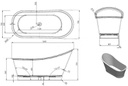 Vasca da bagno freestanding piccola classica