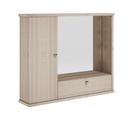 Specchiera bagno mobile arredo moderno 1 anta con ribalta olmo h.61x73x14 Iperbriko