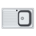 Lavello cucina vasca acciaio inox da incasso gocciolatoio sx 50x79 cm
