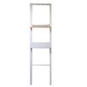 Attaccapanni stand legno 4 posti biancocon mensola cm 40x13h160