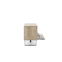 Base Porta TV con 3 ante a ribalta colore rovere e grigio 160x35xh.53 cm