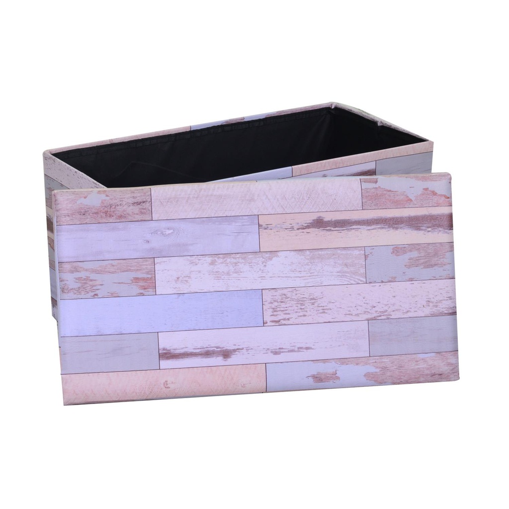 Baule ecopelle azzurro rettangolare cm 76x40h41