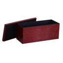 Baule ecopelle rosso rettangolare cm 76x40x41