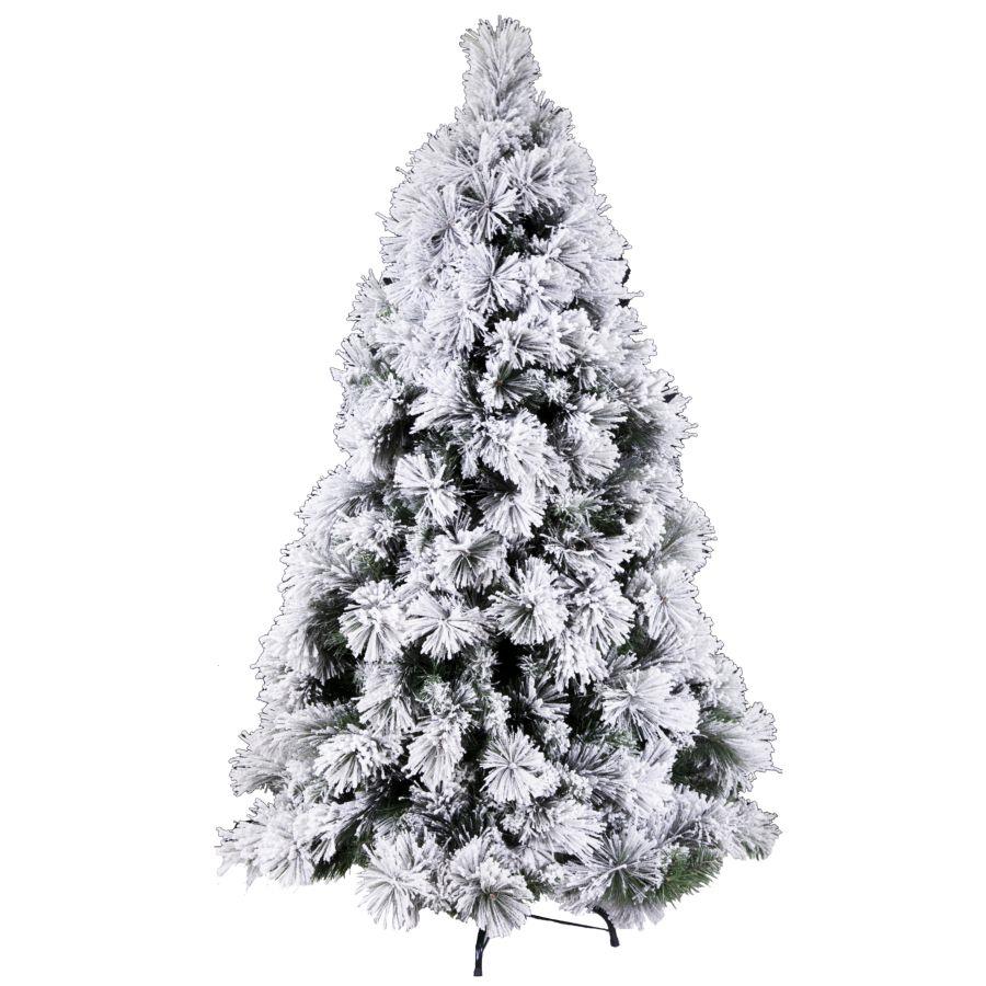 Albero monte bianco verde innevato cmø100h150 con 489 rami base in metallo