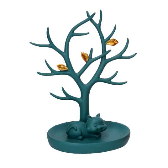 Albero resina espositore blu cm 19x11h22