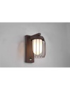 Applique Gabbia Ruggine 1xE27 Tuela IP44 Sensore Movimento Trio Lighting
