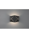 Applique Rettangolare Led Zandor Nero L18 cm Trio Lighting