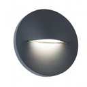 Applique Segnapasso Tondo in Alluminio Pressofuso 3W 360 Lumen 4000°K grafite