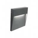 Applique quadrata in alluminio pressofuso con diffusore satinato - 3W - 391 lumen - Luce naturale grafite