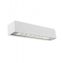Applique segnapasso in alluminio pressofuso con diffusore in vetro trasparente bianco