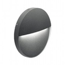 Applique tonda in alluminio pressofuso con diffusore satinato - 6W, 680 lumen - Luce calda grafite