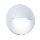 Applique tonda in alluminio pressofuso con diffusore satinato bianco