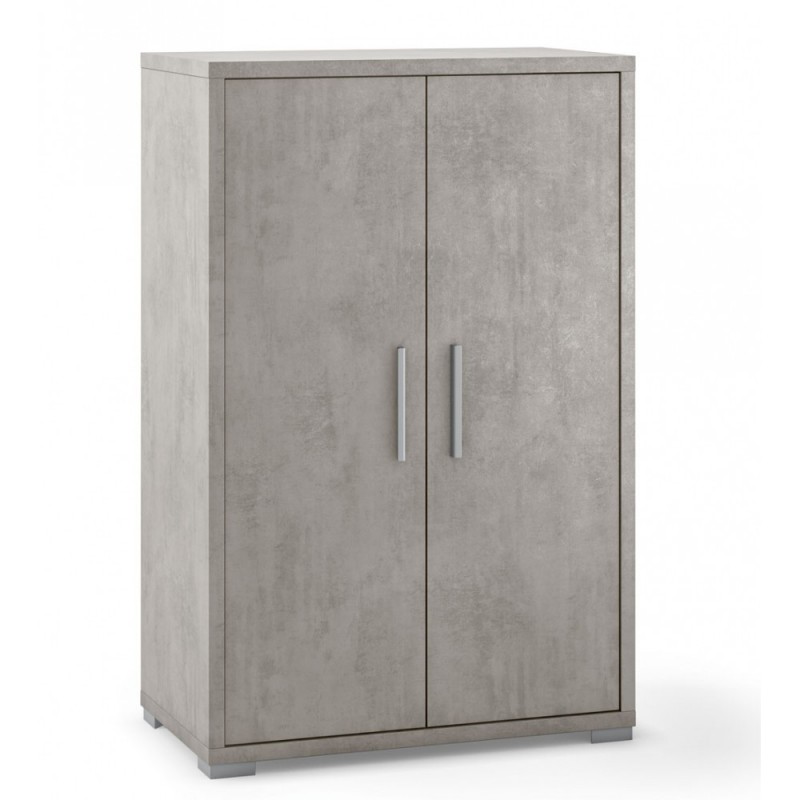Armadio multiuso due ante Beton Cemento 71x41x h110 cm